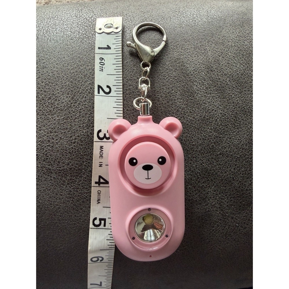 Personal Alarm Flashlight 130dB Rechargeable Looks Like Ordinary Bag Charm - Picture 12 of 16